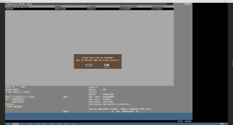 Intégration Mandats Agora revendeur