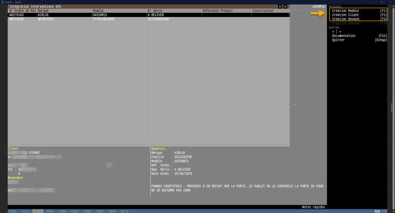 Intégration intervention SFG