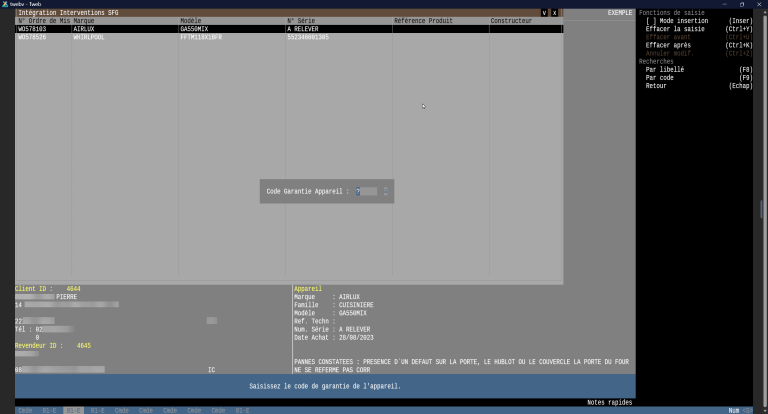 intégration intervention SFG dossier