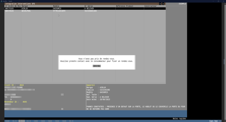intégration intervention SFG dossier