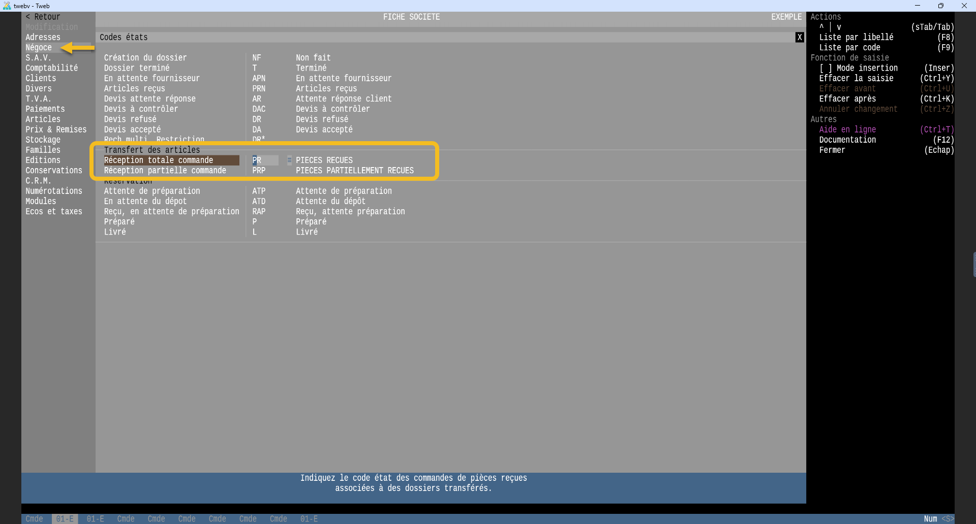 Regourpement commandes fournisseurs fichier société