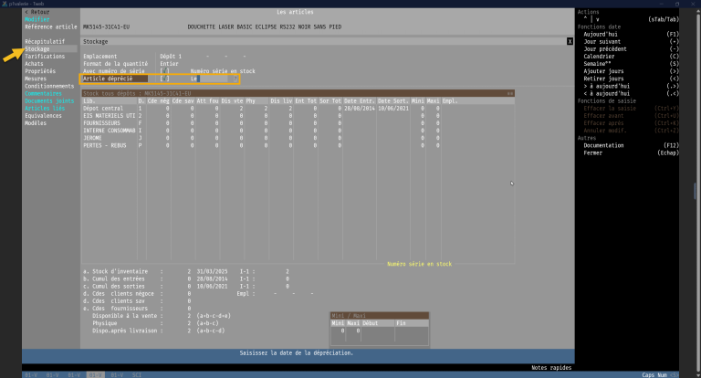 Dépréciation des articles