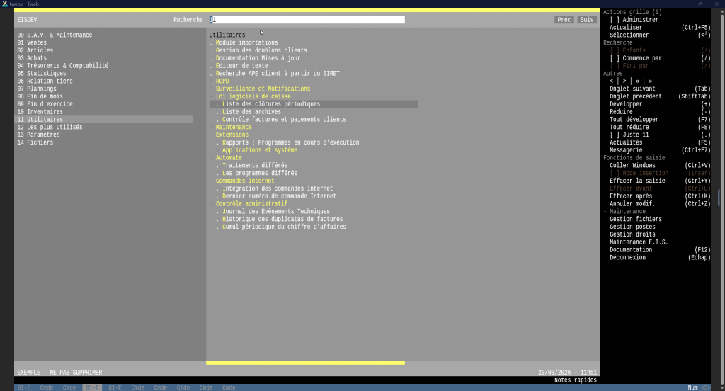 grille liste des clôtures périodiques